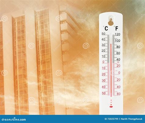 Tropical Temperature of 34 Degrees Celsius, Measured Stock Image ...