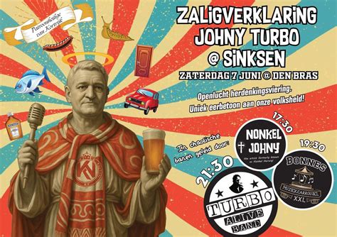 Zaligverklaring Johny Turbo @ Sinksen / Turbo Alive Band - Bonnes ...