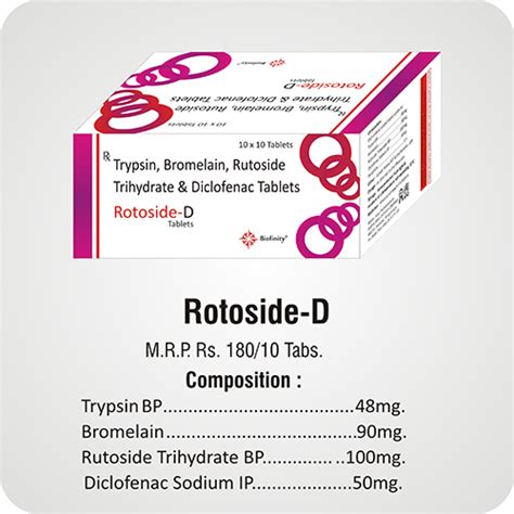 Rotoside D Tablets Medibyte A Division of Dr. Kumars Pharmaceuticals
