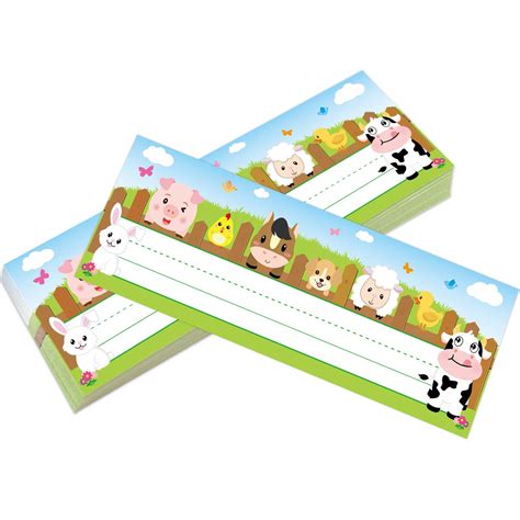 Buy Farm Animal Name Plate Primary Students Back to School Desk ...