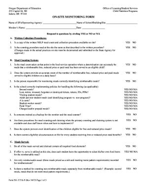 Fillable Online mesd k12 or ON-SITE MONITORING FORM - mesd k12 or Fax ...