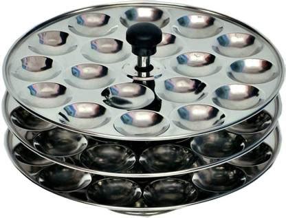 ASHA @ STORE Stainless Steel Mini Button Idli Maker Plates 7 Inches 12 ...