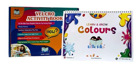 Littlefolks Colours Flash Cards - Velcro Activity Book | Color Sorting ...