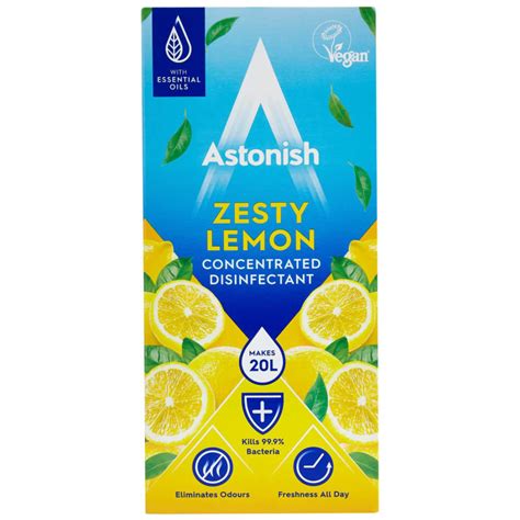 Astonish Concentrated Disinfectant 500ml - Zesty Lemon - B&M