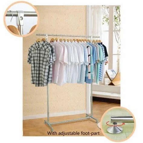 Garment Display Stand - 301H Double Pole Portable Garments SS Stand ...
