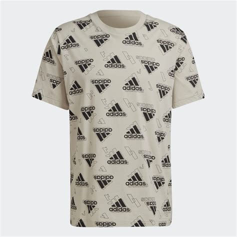 adidas Stadium Graphics Tee - Beige | Free Shipping with adiClub ...