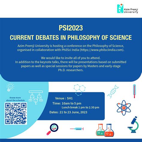 PSI2023: Current debates in Philosophy of Science - Azim Premji University
