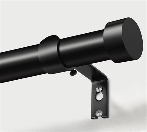 KAMANINA Black Curtain Rods 32 to 144 Inch (2.6-12 Feet), 1 Inch Heavy Duty Curtain Rods for ...