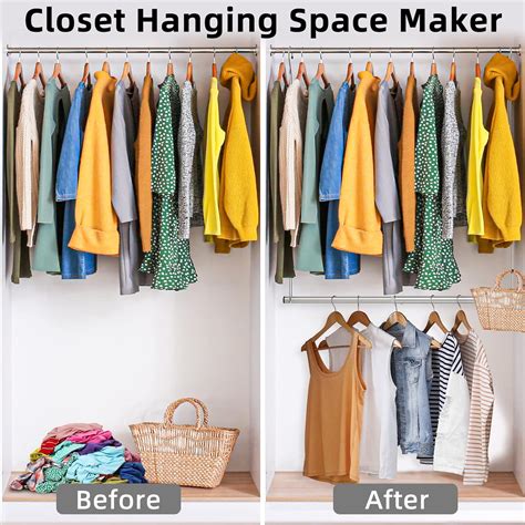 Buy STARTOSTAR Hanging Closet Rod, Width and Height Adjustable Closet ...