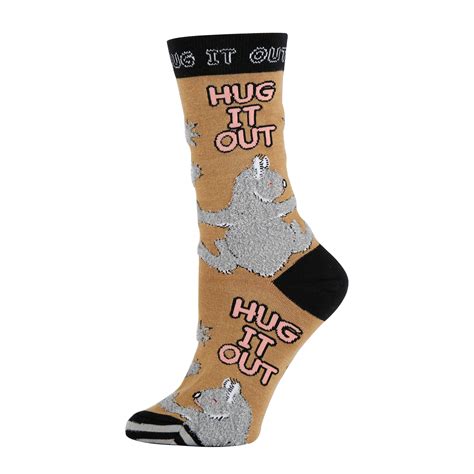 Hug It Out Socks | Novelty Crew Socks For Women | Oooh Yeah! Socks