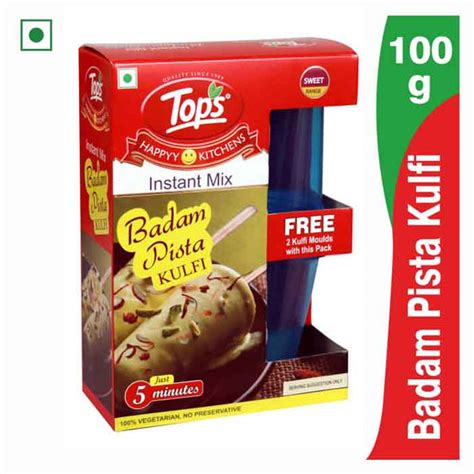 Tops Instant Mix Badam Pista Kulfi- 100g Mono Carton – Fetch N Buy
