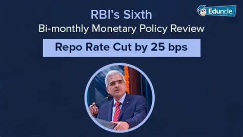 RBI's Sixth Bi-Monthly Monetary Policy Review - Key Rates Reduced