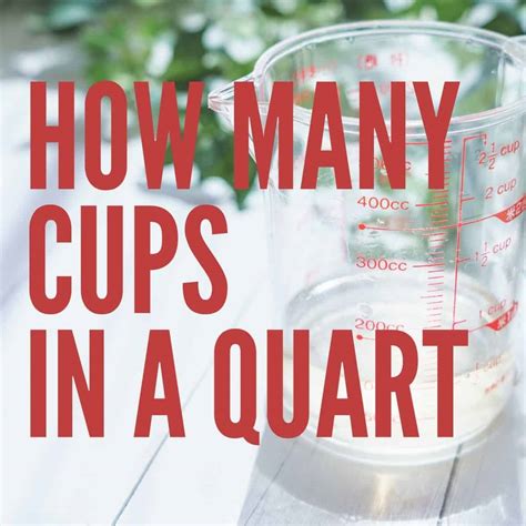 How Many Cups In A Quart – Baking Like a Chef