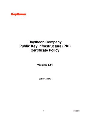 Fillable Online Raytheon Company Public Key Infrastructure (PKI ...
