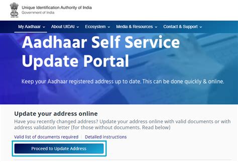 Image result for Update Aadhar Address with Secret Code