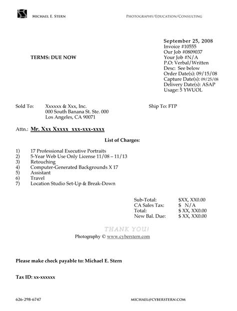 Writing A Bill Template - Invoice Design Inspiration