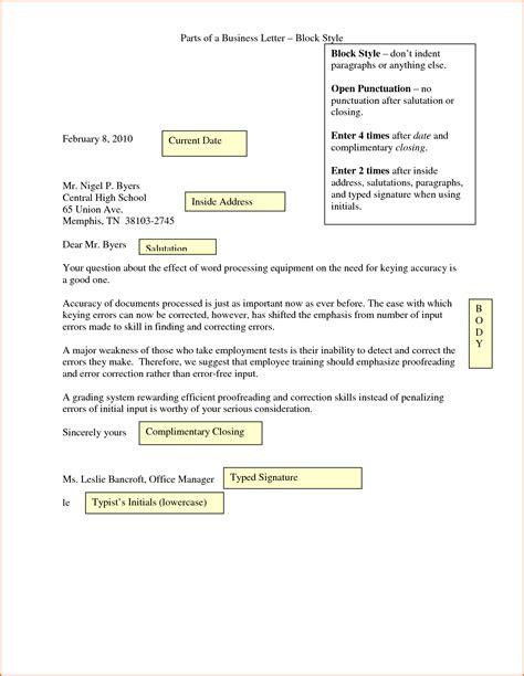 Parts Of Business Letter: Different Parts Of A Letter – KEXR