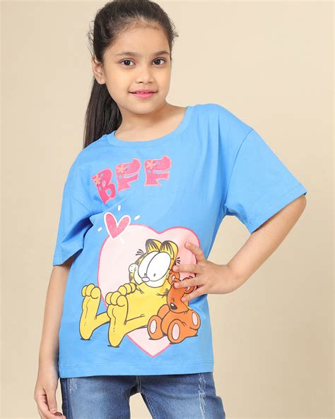 Garfield Printed Oversized Fit Tshirt For Girls – Kidsville