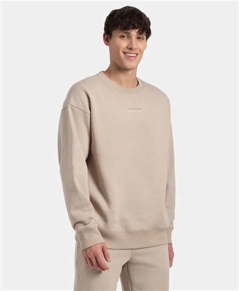 Buy Super Combed Cotton Rich Graphic Print Fleece Sweatshirt with ...