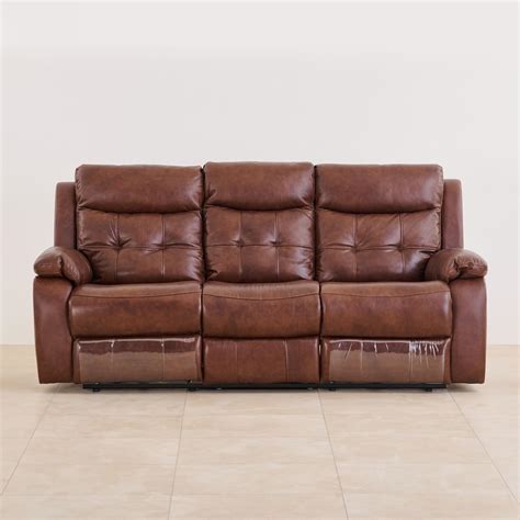 Buy Blake Half Leather 3+2+1 Seater Electric Recliner Set - Brown from ...
