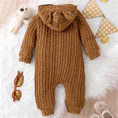 Shop Online Unisex Brown Full-Sleeve Solid Bodysuit at ₹819