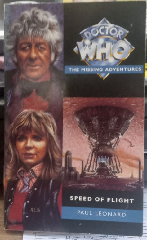 Speed of Flight [Doctor Who Missing Adventures] by Leonard, Paul: Very Good Mass Market Paper ...