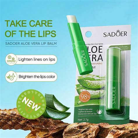 Aloe Vera Moisturizing Lip Balm, Moisturizing Nourishing Refreshing Lip ...