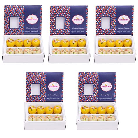 Amaram by Ghasitaram Sugarfree Mawa Peda Sweets Gift, 1000g|Sugar Free ...