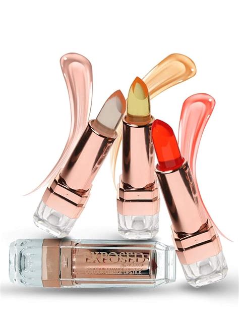 Buy INCOLOR Multicolor Set of 3 Exposed Color Change Lipstick, Glossy ...