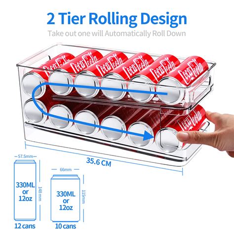 BingoHive Rolling Can Dispenser Fridge Beer Can Organiser Soda Can ...