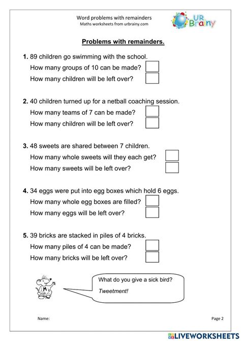 Image result for Division Worksheets Grade 4 Word Problems