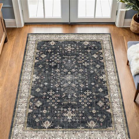 Amazon.com: Large 3x5 Entryway Rug Indoor - Washable Non-Slip Low Pile ...