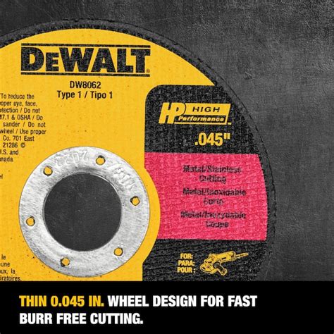 DEWALT 5-Pack 4.5-in Aluminum Oxide 60-Grit Grinding Wheel DW8062B5-L ...