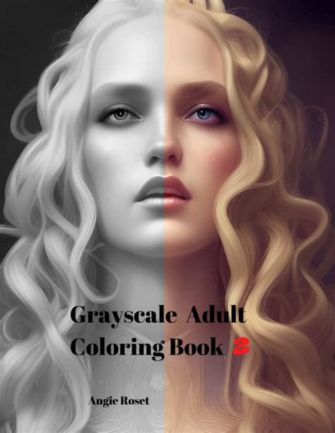 Buy Grayscale Adult Coloring Book 2: 40 Realistic Beautiful Goddess ...