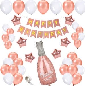 FLICK IN Rose Gold Birthday Party Decoration Kit for Girls Cheers ...