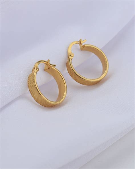 18kt Gold Plated Circular Hoop Earring for women – Carlton London Online