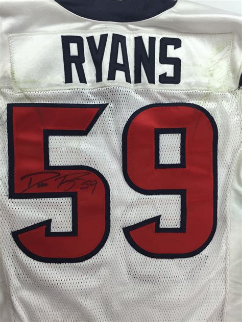 Lot Detail - Demeco Ryans 2009 Houston Texans Game Used & Signed Jersey ...