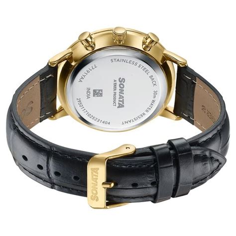 Buy Online Sonata Festive Quartz Multifunction Two Toned Dial Black ...