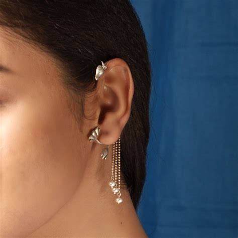 Gaumukhi Earcuffs – Avyaktaa: Online Silver Jewelry
