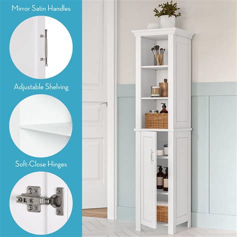 Snapklik.com : RiverRidge Somerset Single Door Tall Bathroom Storage ...