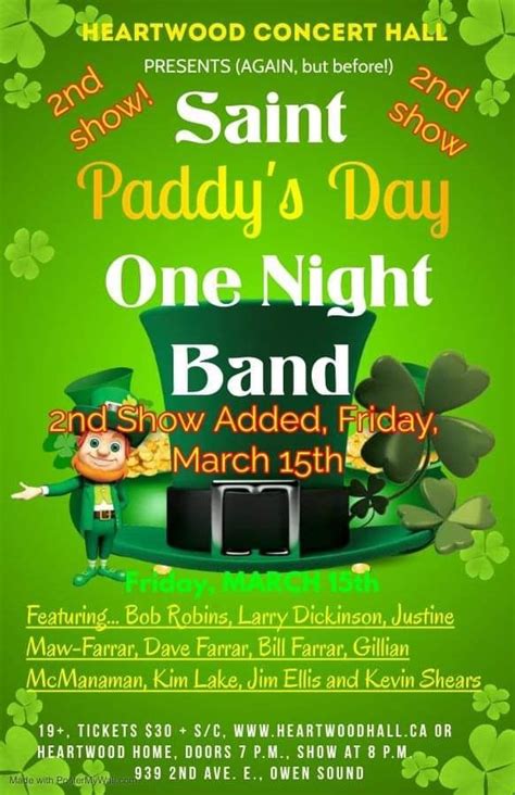 One Night Band (Friday 2nd Show), 939 2nd Ave E, Owen Sound, ON, Canada ...