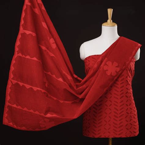 Handmade Applique Work Dress Materials Online | iTokri