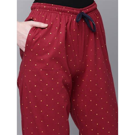 Buy Kryptic Women Pink & Maroon Printed Regular Fit Cotton Capris (Pack ...