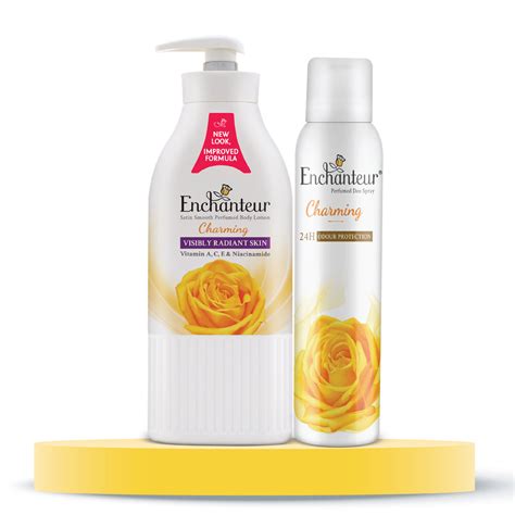 Enchanteur Charming Hand and Body Lotion, 500ml & Charming Perfumed De