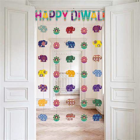 Party Propz Happy Diwali Decoration Items - Pack of 8pcs, Happy Diwali ...