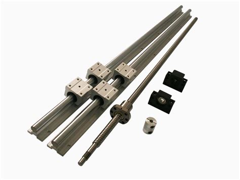 Hezukyp CNC SBR16 Support Rail RM1204 ballscrew 400mm Linear Motion Kit ...