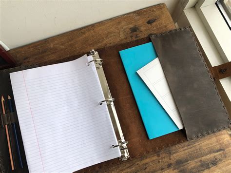 Sturdy 3 Ring Binder / Custom Ring Binder / 3 Ring Leather Portfolio ...