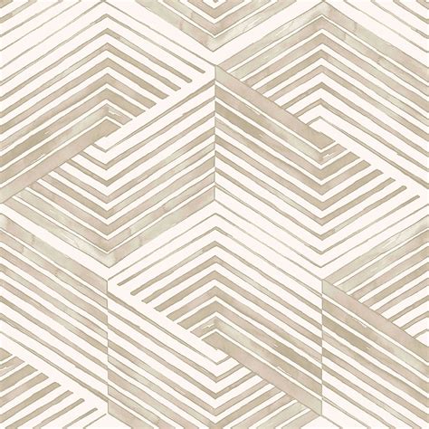 Nicole Miller 56-sq ft Tan Vinyl Geometric Self-adhesive Peel and Stick ...