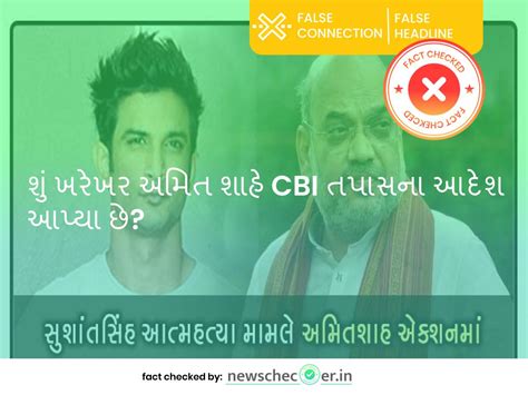 અમિત શાહે સુશાંત સિંહ રાજપૂતના આત્મહત્યા પર CBI તપાસના આદેશ આપ્યા ...