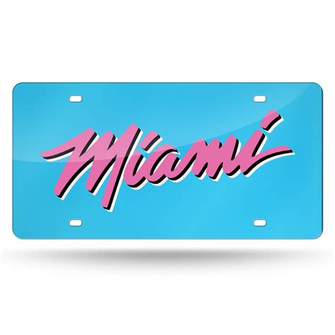 Miami Heat City Edition Laser Cut License Plate - Sports Unlimited